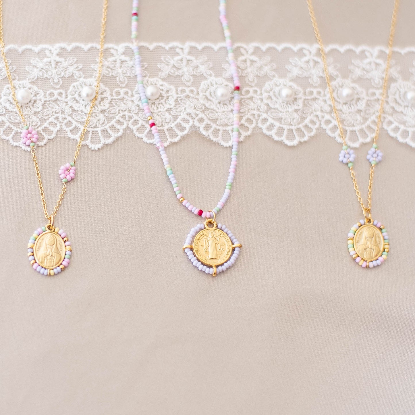 Pink Flower necklace