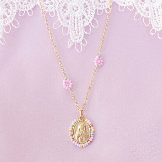 Pink Flower necklace